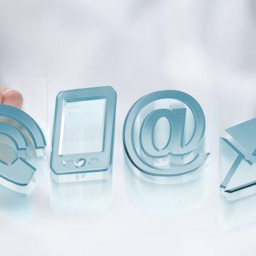 online fax service overview any good efax phone call smartphone @ e-mail envelope symbols white background finger touch